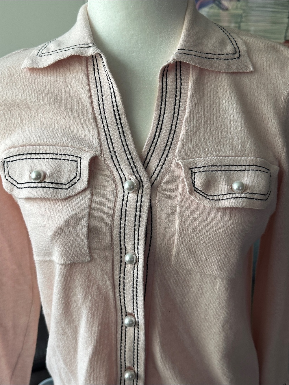 Minnie Rose Blush Pink Knit Top - Picture 3 of 5